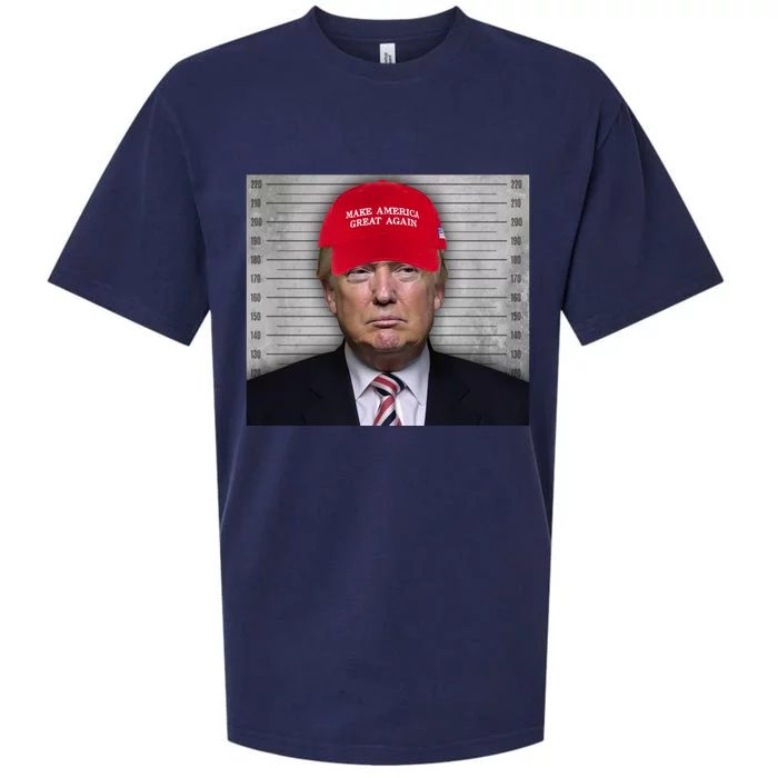 Trump Mugshot MAGA Sueded Cloud Jersey T-Shirt