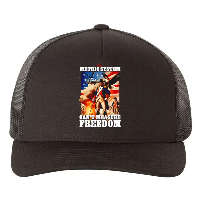 The Metric System CanT Measure Freedom Eagle Usa Flag Yupoong Adult 5-Panel Trucker Hat