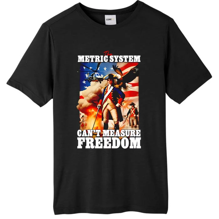 The Metric System CanT Measure Freedom Eagle Usa Flag ChromaSoft Performance T-Shirt