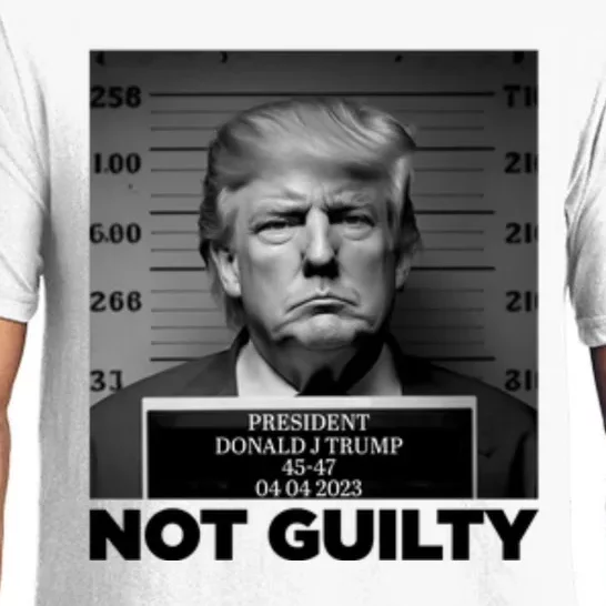 Trump Mug Shot, Trump Not Guilty Pro Trump Supporter Pajama Set