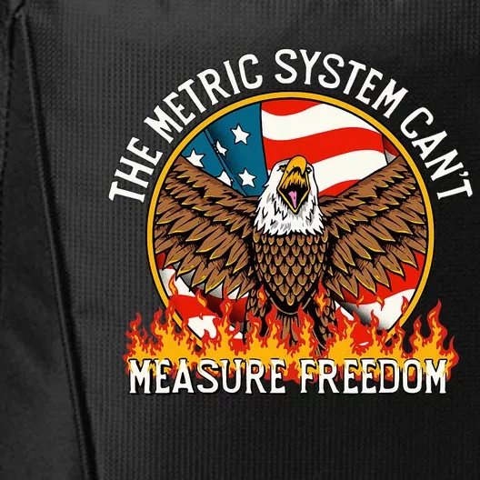 The Metric System CanT Measure Freedom Eagle Usa Flag City Backpack