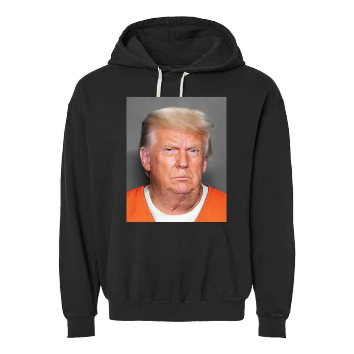 Trump Mugshot Garment-Dyed Fleece Hoodie