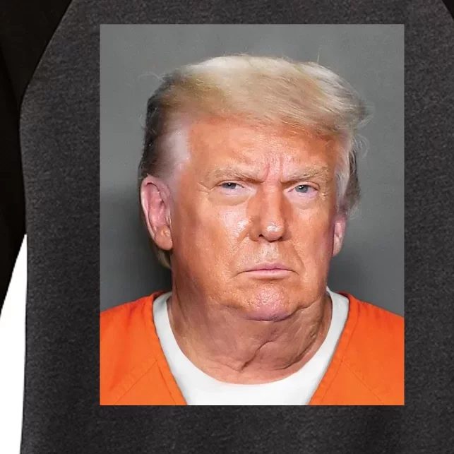 Trump Mugshot Women's Tri-Blend 3/4-Sleeve Raglan Shirt