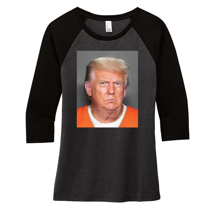 Trump Mugshot Women's Tri-Blend 3/4-Sleeve Raglan Shirt