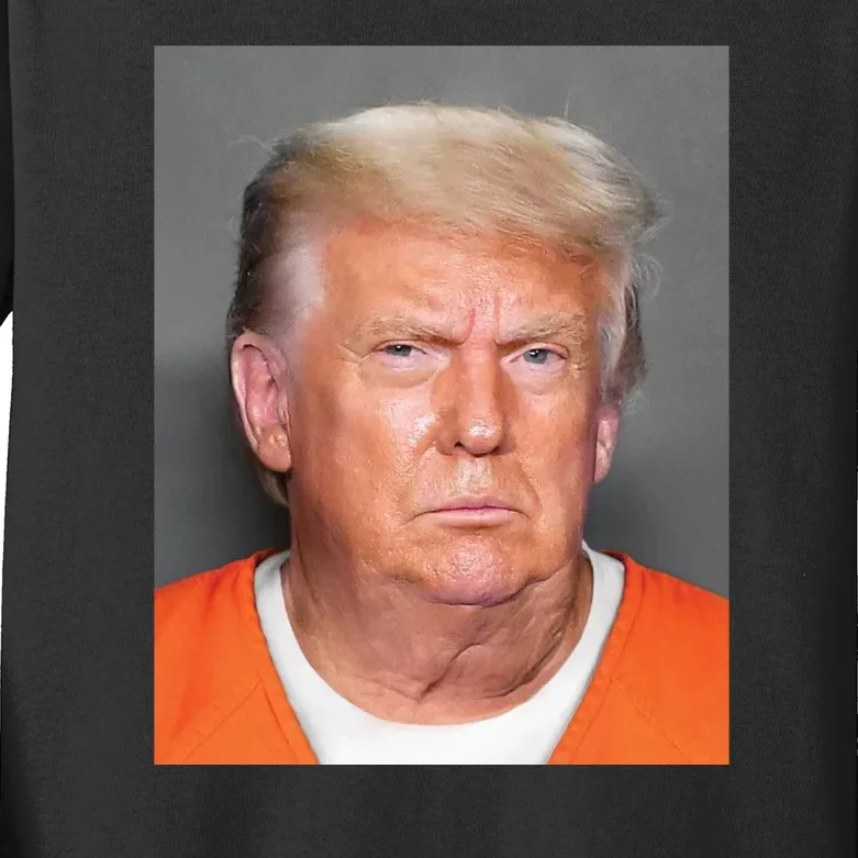 Trump Mugshot Kids Long Sleeve Shirt