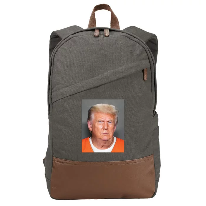 Trump Mugshot Cotton Canvas Backpack