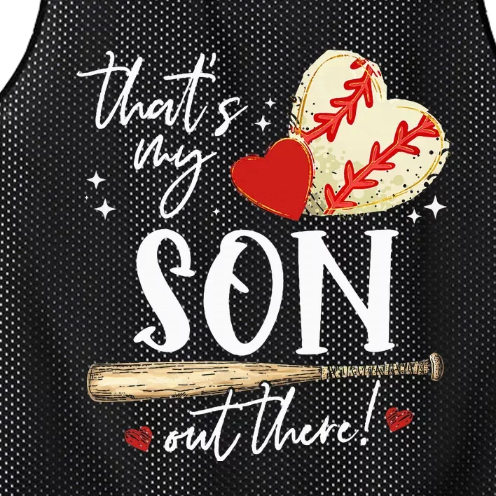 ThatS My Son Out There Baseball Mama Mom Mothers Day Mesh Reversible Basketball Jersey Tank