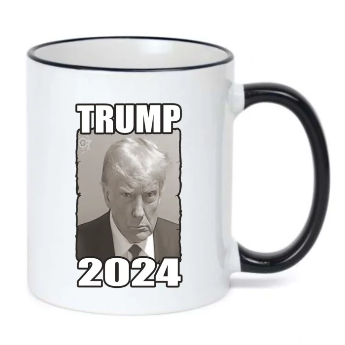 Trump Mug Shot President 2024 Cute Gift Black Color Changing Mug