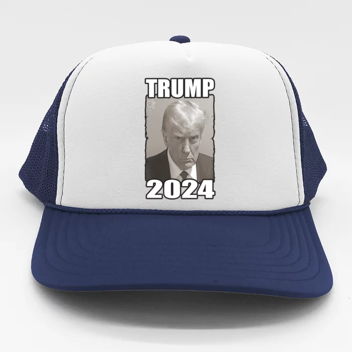 Trump Mug Shot President 2024 Cute Gift Trucker Hat