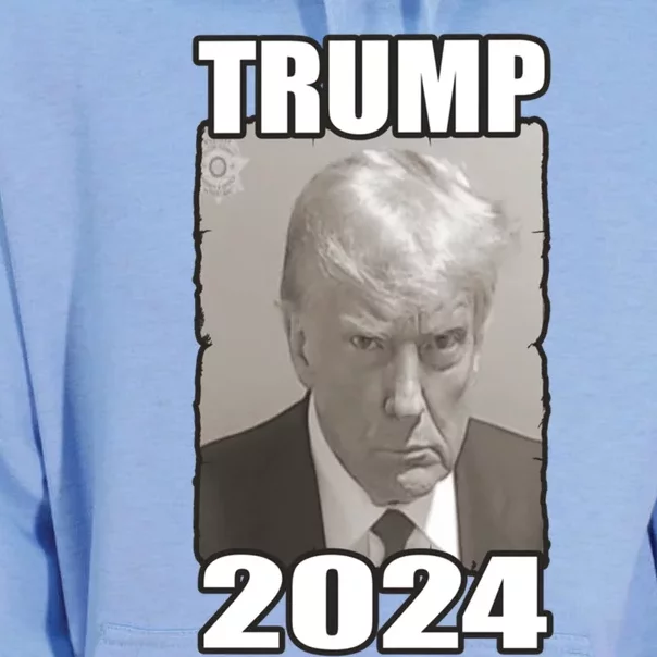 Trump Mug Shot President 2024 Cute Gift Unisex Surf Hoodie