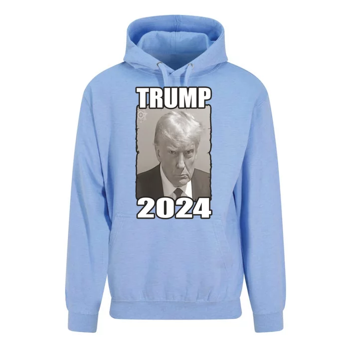 Trump Mug Shot President 2024 Cute Gift Unisex Surf Hoodie