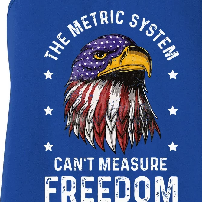 The Metric System CanT Measure Freedom 4th Of July Women's Racerback Tank