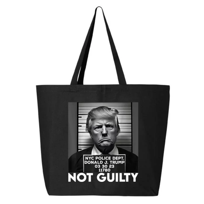 Trump Mug Shot, Trump Not Guilty Pro Trump Supporter 25L Jumbo Tote