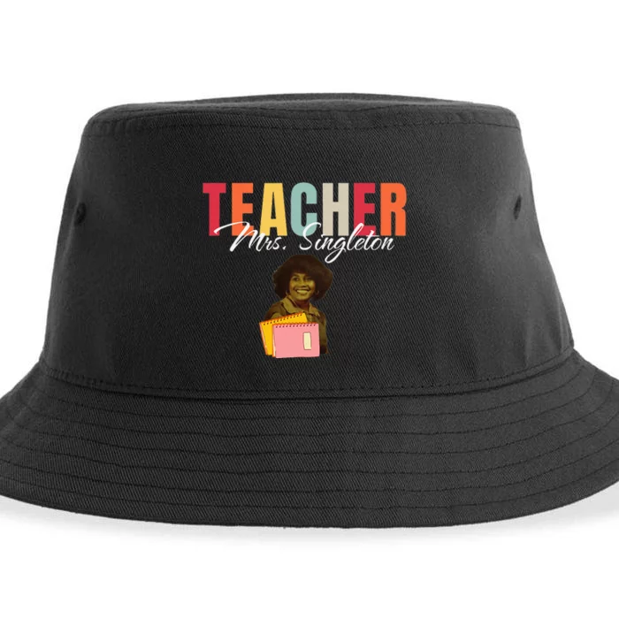 Teacher Mrs. Singleton Loving Mom and Mentor Sustainable Bucket Hat