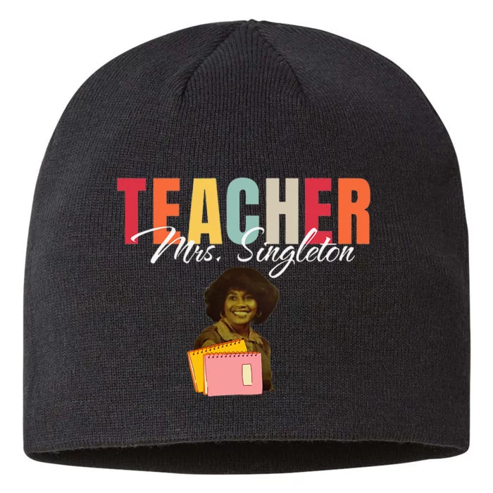 Teacher Mrs. Singleton Loving Mom and Mentor 8 1/2in Sustainable Knit Beanie