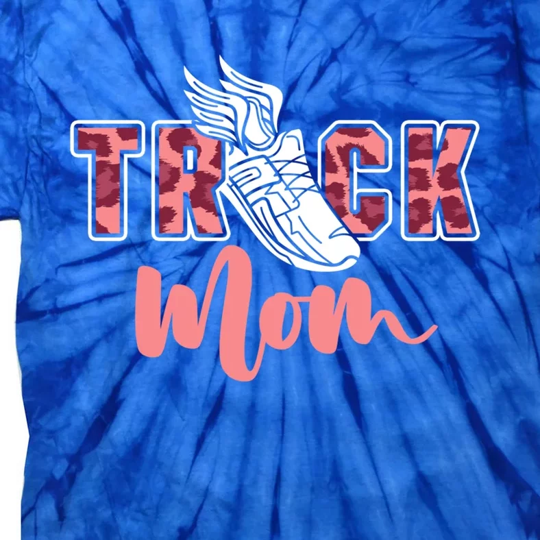 Track Mom Sprinting Marathon Track And Field Runner Gift Tie-Dye T-Shirt