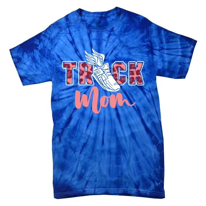 Track Mom Sprinting Marathon Track And Field Runner Gift Tie-Dye T-Shirt