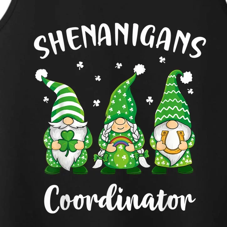 Teacher Mom St Patricks Day Shenanigans Coordinator Gnome Performance Tank