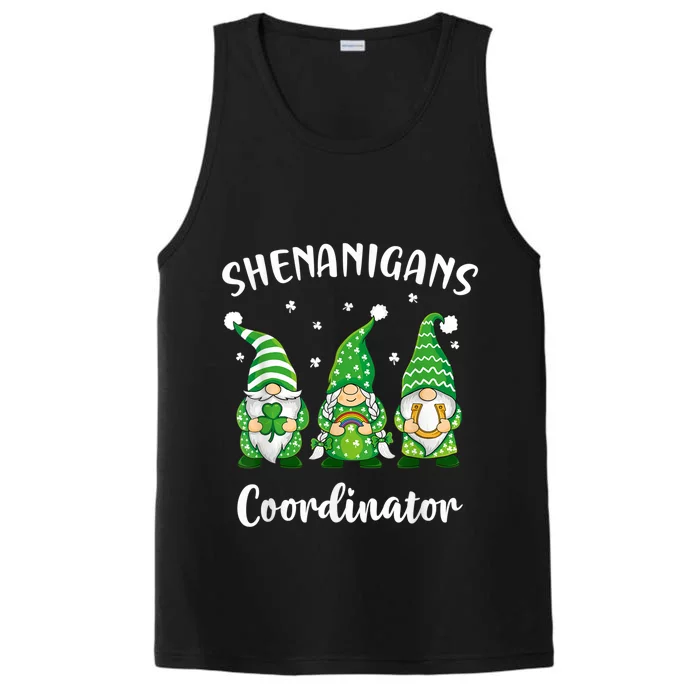 Teacher Mom St Patricks Day Shenanigans Coordinator Gnome Performance Tank