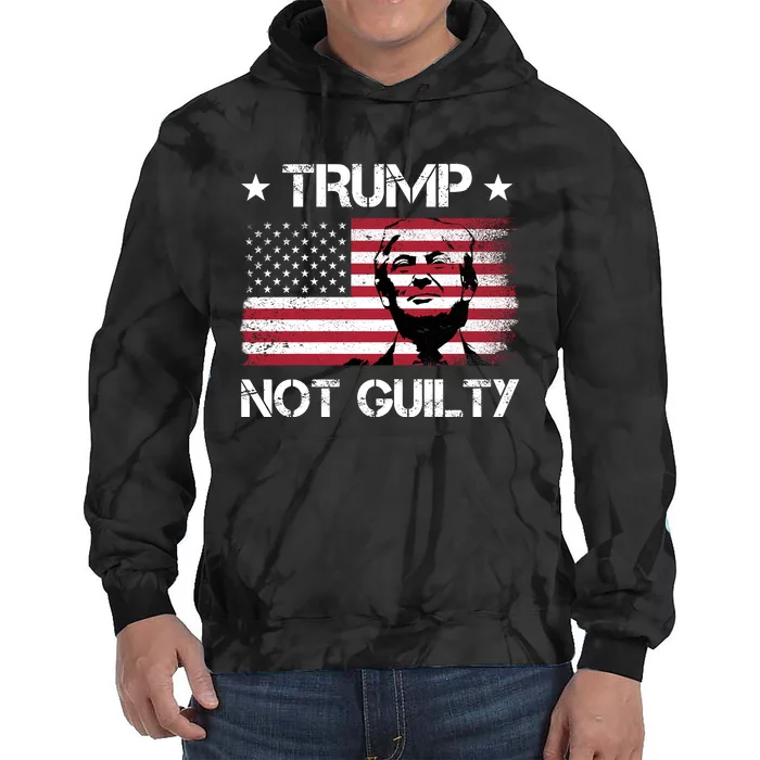 Trump Mug Shot, Trump Not Guilty Pro Trump Supporter Tie Dye Hoodie