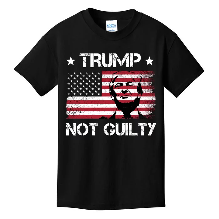 Trump Mug Shot, Trump Not Guilty Pro Trump Supporter Kids T-Shirt