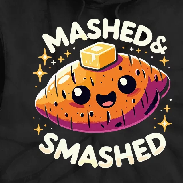 Thanksgiving Mashed & Smashed Funny Sweet Potato Tie Dye Hoodie