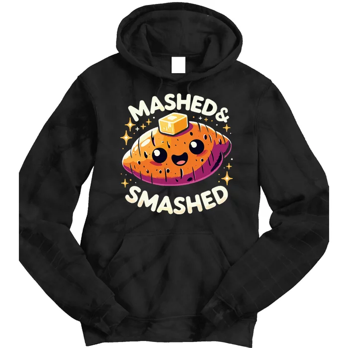 Thanksgiving Mashed & Smashed Funny Sweet Potato Tie Dye Hoodie