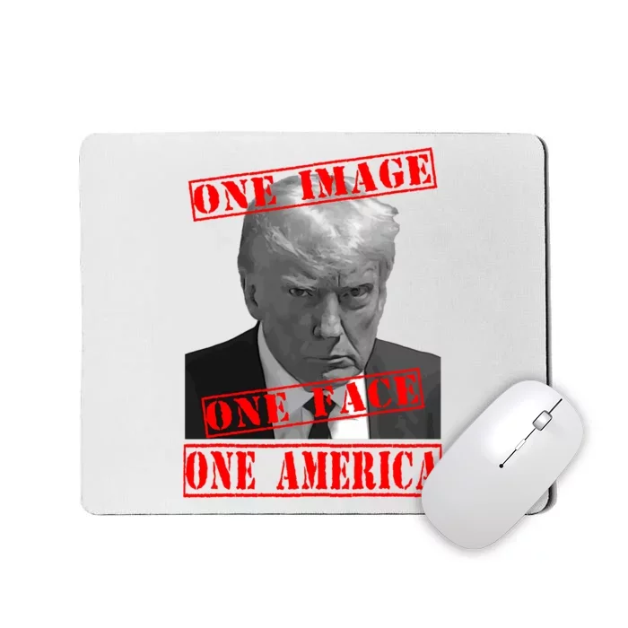 Trump Mug Shot 1 Image One Face One America Never Surrender Mousepad