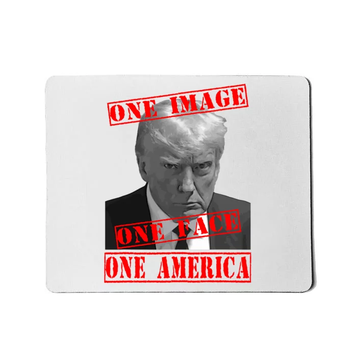 Trump Mug Shot 1 Image One Face One America Never Surrender Mousepad