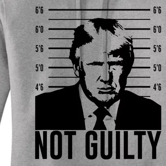 Trump Mug Shot, Trump Not Guilty Pro Trump Supporter Women's Pullover Hoodie