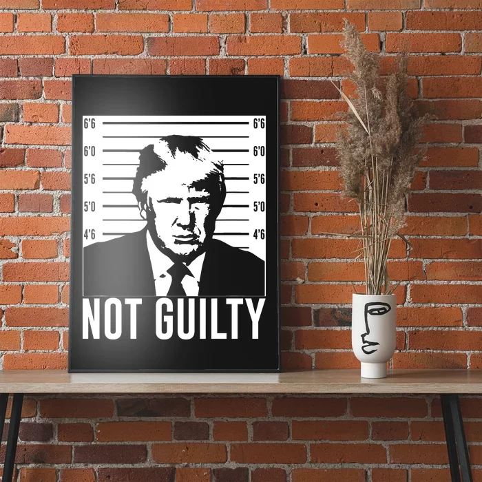 Trump Mug Shot, Trump Not Guilty Pro Trump Supporter Poster