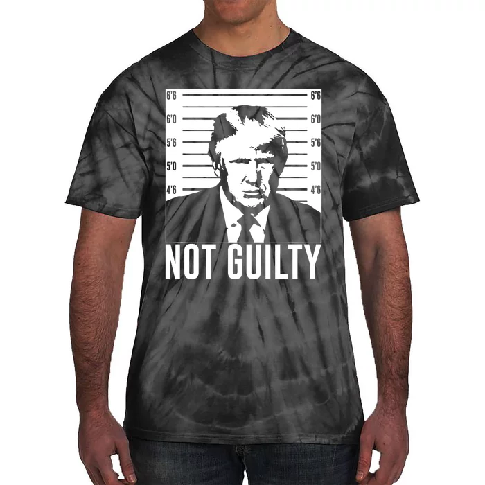 Trump Mug Shot, Trump Not Guilty Pro Trump Supporter Tie-Dye T-Shirt