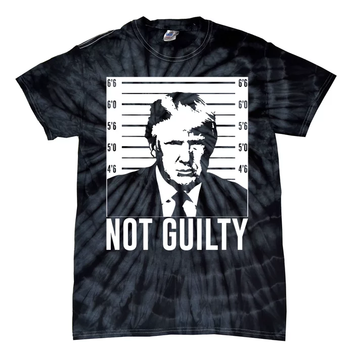 Trump Mug Shot, Trump Not Guilty Pro Trump Supporter Tie-Dye T-Shirt