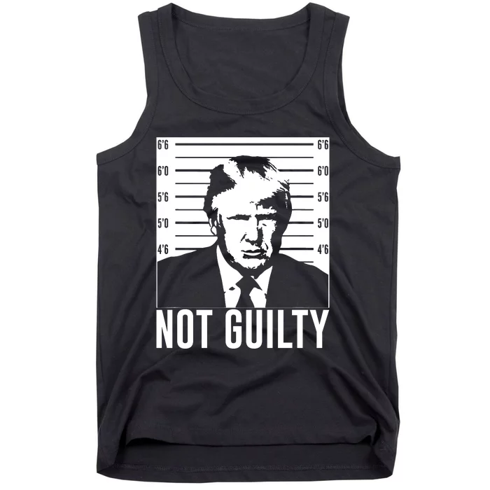 Trump Mug Shot, Trump Not Guilty Pro Trump Supporter Tank Top