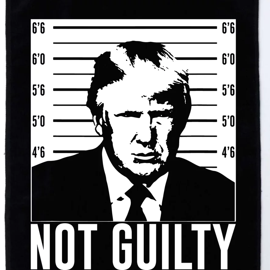 Trump Mug Shot, Trump Not Guilty Pro Trump Supporter Platinum Collection Golf Towel