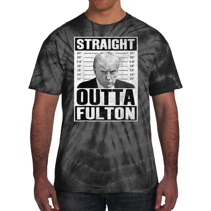 Trump Mug Shot 2024 Straight Outta Fulton Tie-Dye T-Shirt