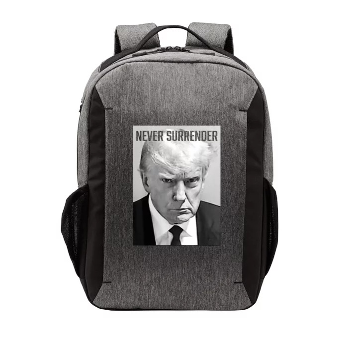 Trump Mug Shot Donald Trump Mug Shot Never Surrender Vector Backpack