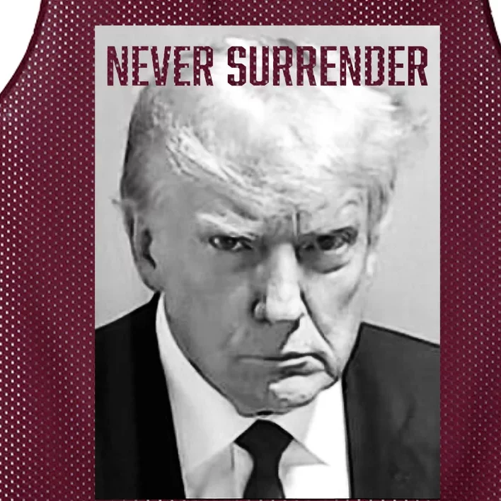 Trump Mug Shot Donald Trump Mug Shot Never Surrender Mesh Reversible Basketball Jersey Tank