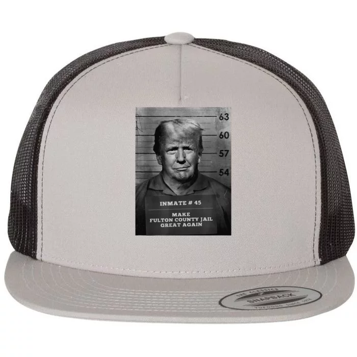 Trump Mug Shot Make Fulton County Jail Great Again Flat Bill Trucker Hat