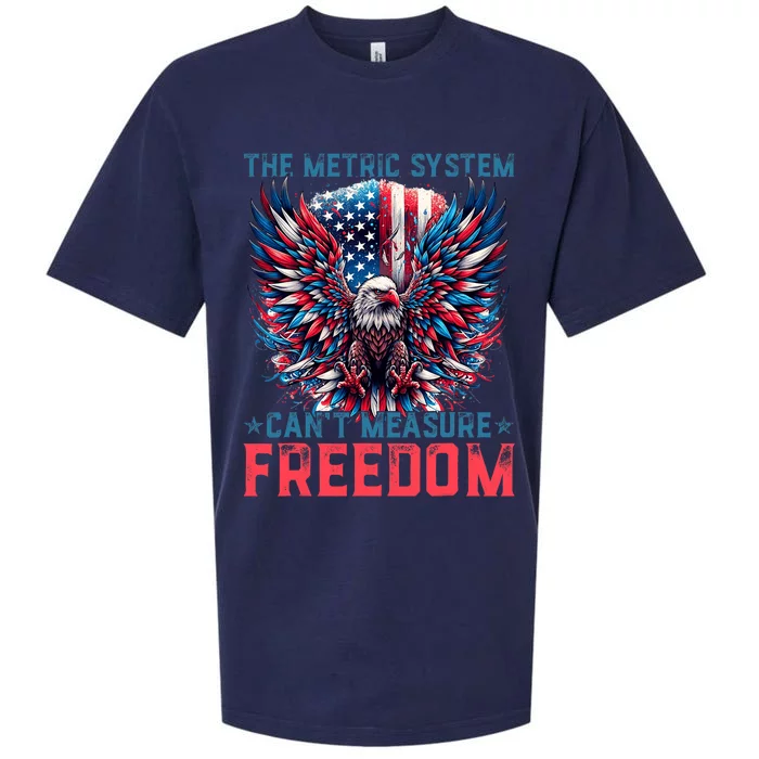 The Metric System CanT Measure Freedom Eagle Meme Sueded Cloud Jersey T-Shirt