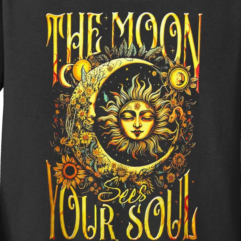 The Moon Sees Your Soul Kids Long Sleeve Shirt