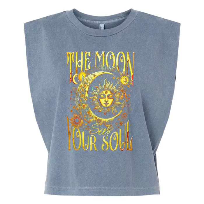 The Moon Sees Your Soul Garment-Dyed Women's Muscle Tee