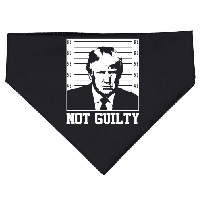 Trump Mug Shot, Trump Not Guilty Pro Trump Supporter USA-Made Doggie Bandana