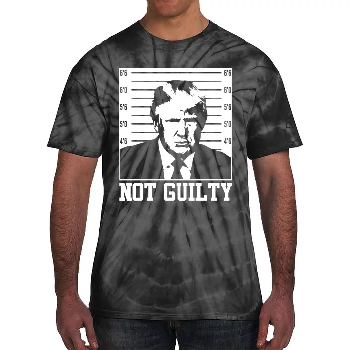 Trump Mug Shot, Trump Not Guilty Pro Trump Supporter Tie-Dye T-Shirt