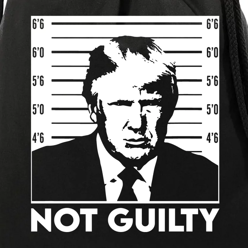 Trump Mug Shot, Trump Not Guilty Pro Trump Supporter Drawstring Bag