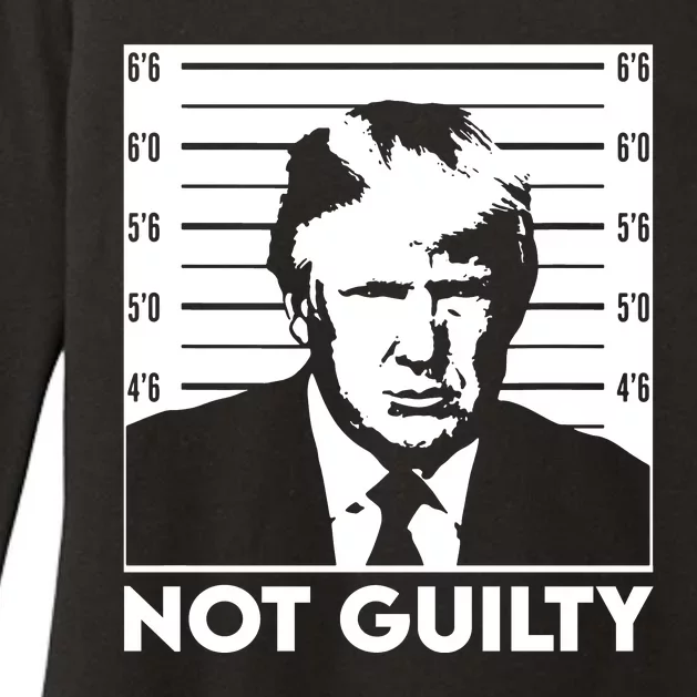 Trump Mug Shot, Trump Not Guilty Pro Trump Supporter Womens CVC Long Sleeve Shirt