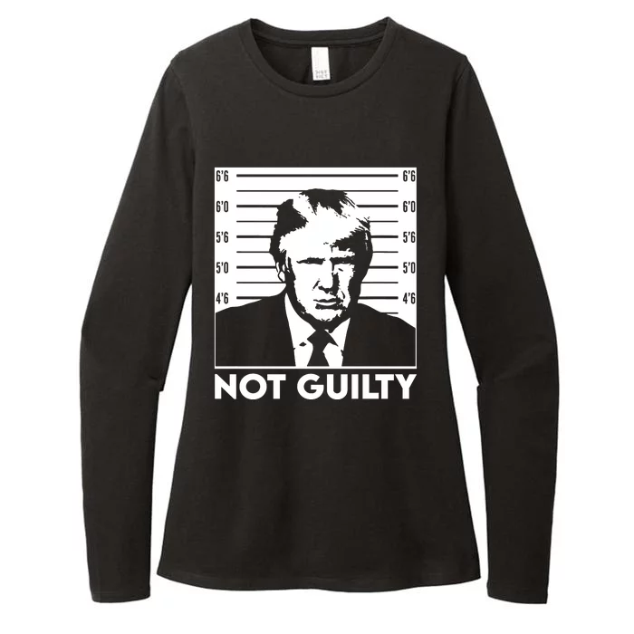 Trump Mug Shot, Trump Not Guilty Pro Trump Supporter Womens CVC Long Sleeve Shirt