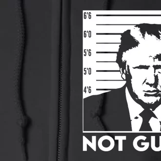 Trump Mug Shot, Trump Not Guilty Pro Trump Supporter Full Zip Hoodie