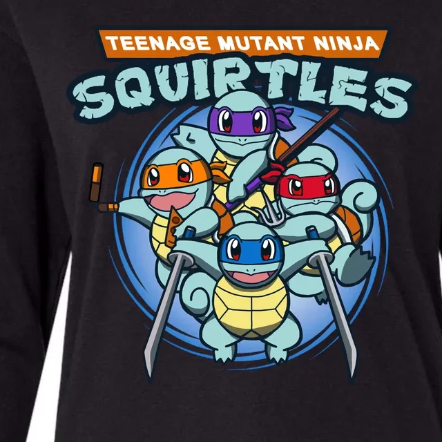 Teenage Mutant Squirtles Womens Cotton Relaxed Long Sleeve T-Shirt