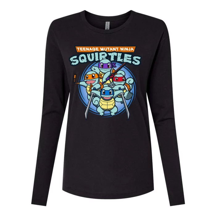 Teenage Mutant Squirtles Womens Cotton Relaxed Long Sleeve T-Shirt